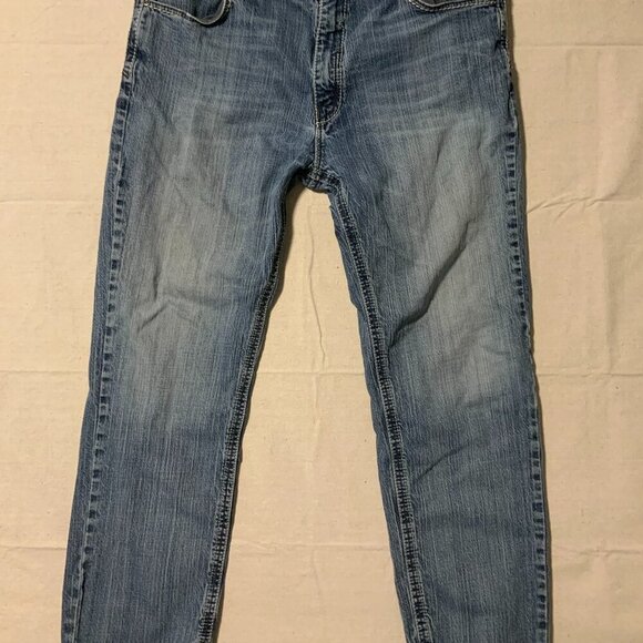 Harley Davidson Jeans Mens 36x30 Blue Medium Wash Straight Fit (Tag:40x32) - Picture 1 of 11